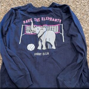 Ivory Ella Blue Elephant Graphic Tee